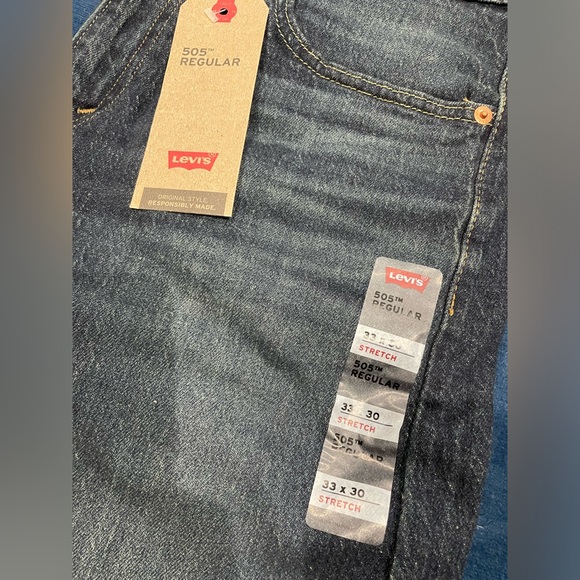Levi's Men's 505 Regular Fit Jeans - Durian Blue - Picture 6 of 8